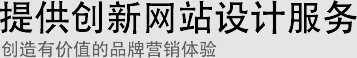 提供创新网站设计服务、创造有价值的品牌营销体验